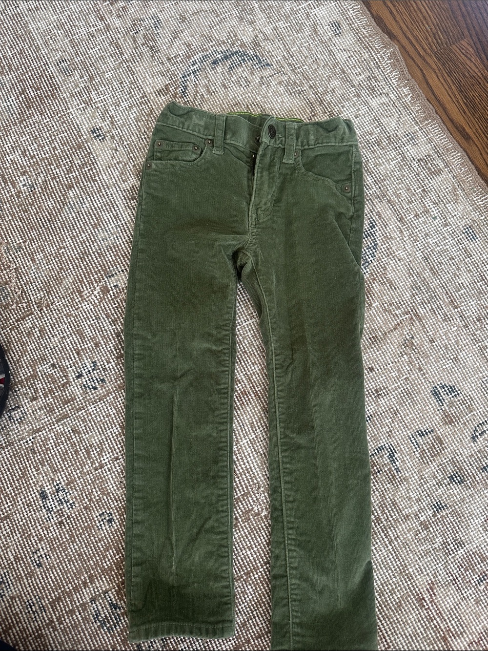 Crewcuts Olive Green Corduroy Straight-Leg Pants